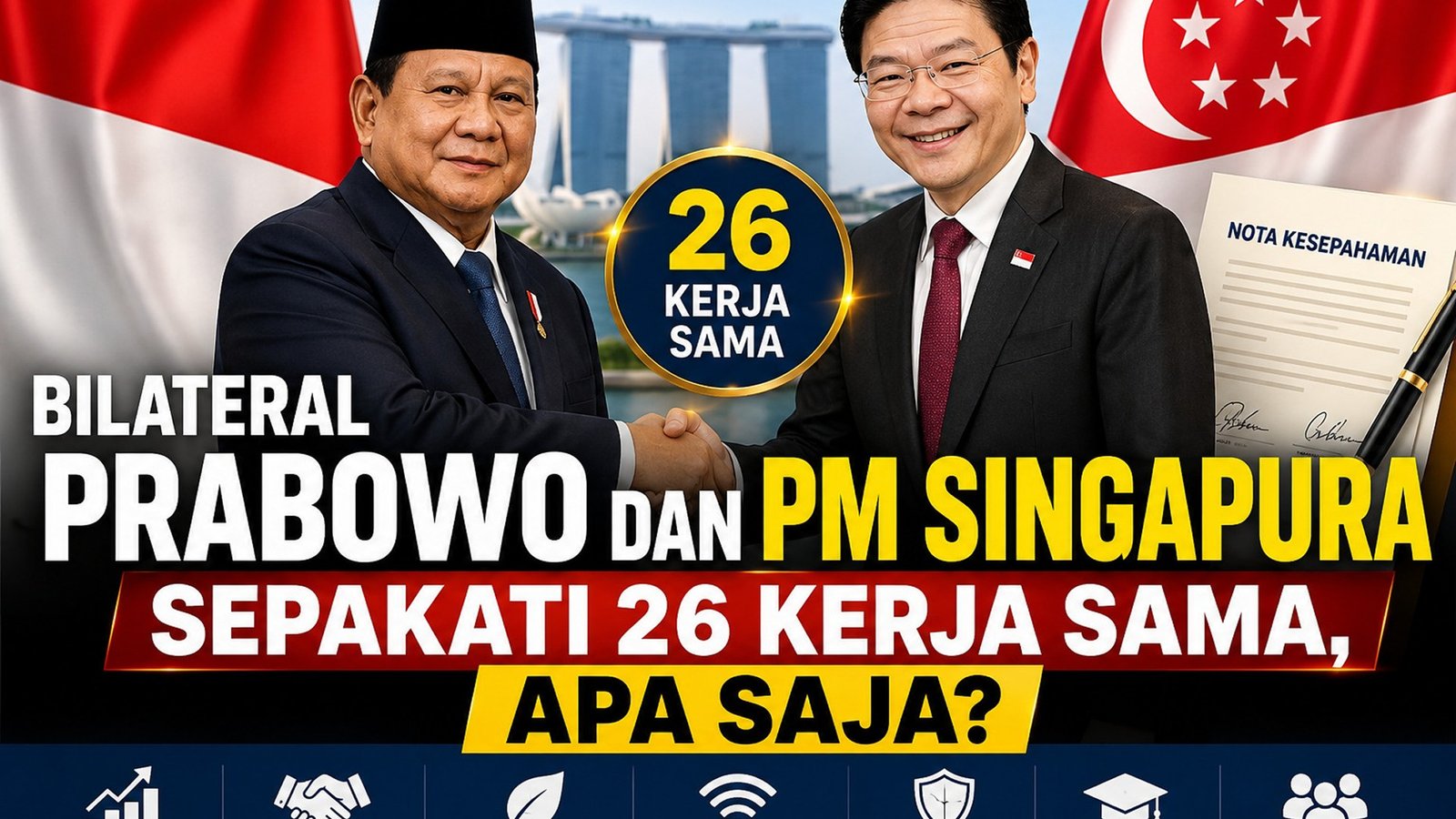 Bilateral Prabowo dan PM Singapura Sepakati 26 Kerja Sama, Apa Saja?
