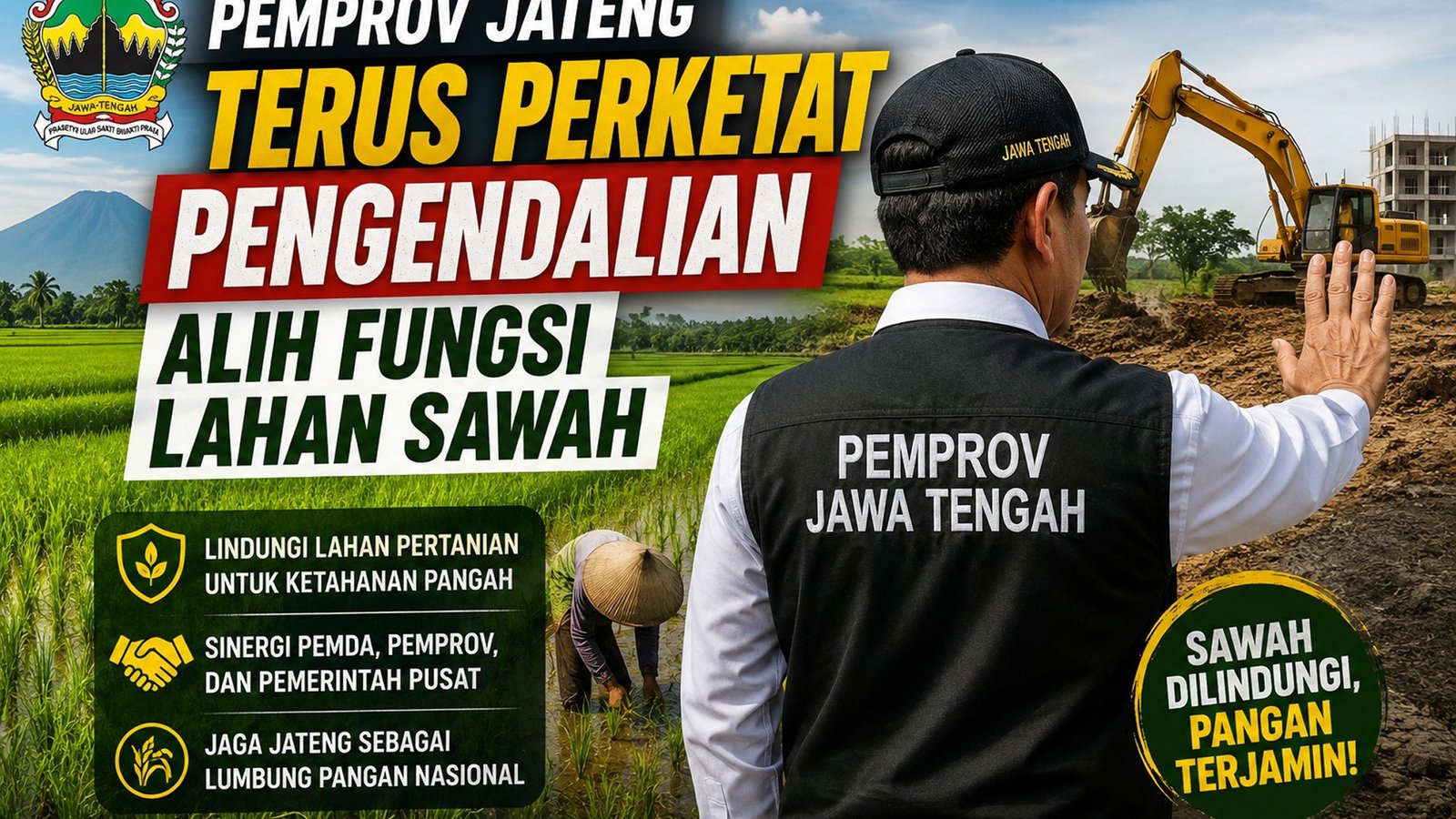 Pemprov Jateng Perketat Pengendalian Alih Fungsi Lahan Sawah Demi Ketahanan Pangan