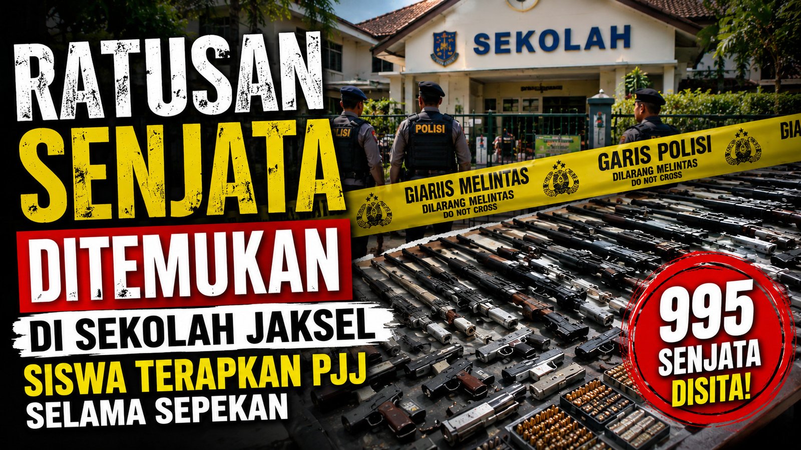 Ratusan Senjata Ditemukan di Sekolah Jaksel, Siswa Terapkan PJJ Selama Sepekan