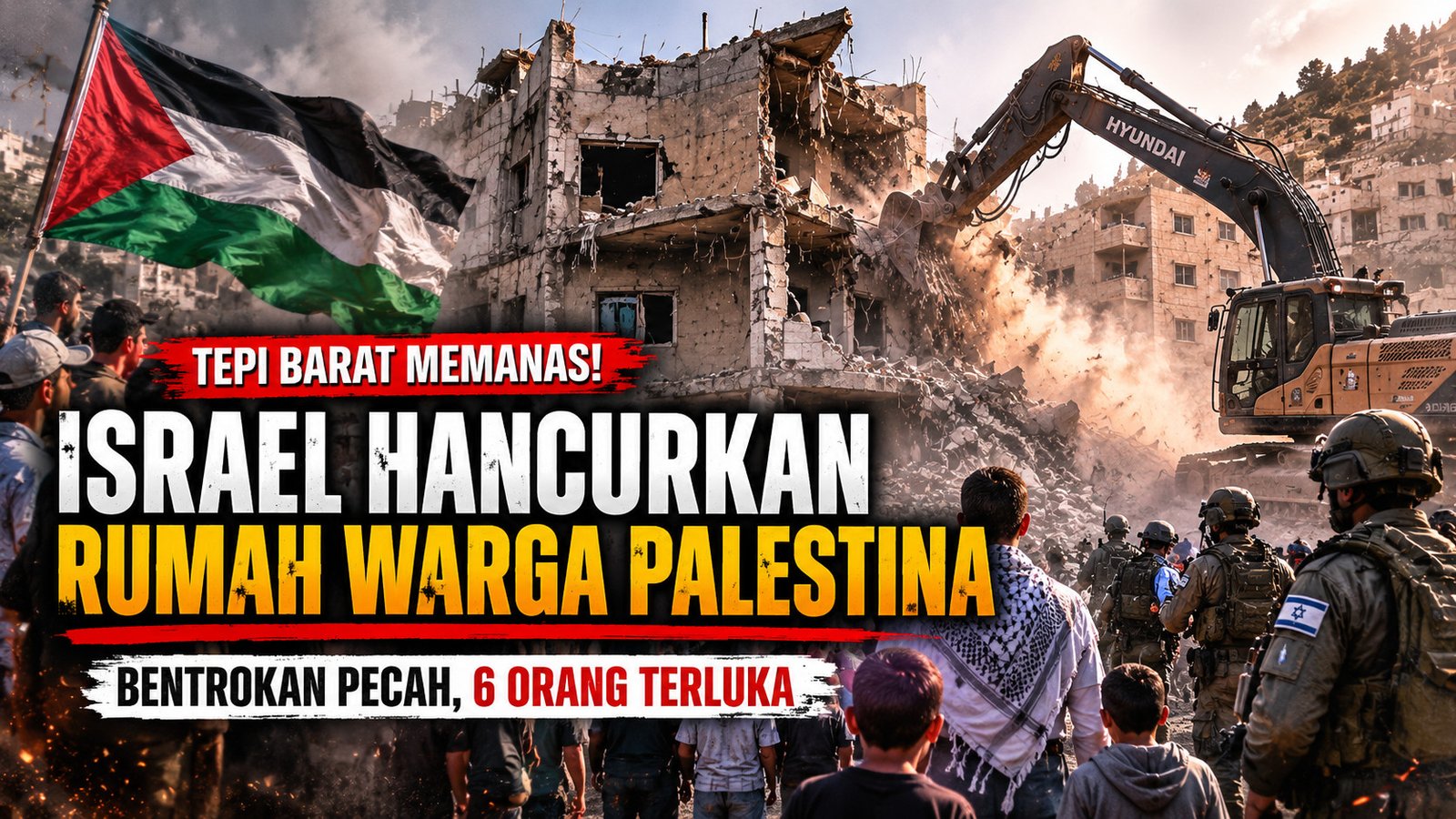 Israel Hancurkan Rumah Warga Palestina, Bentrokan Pecah di Tepi Barat