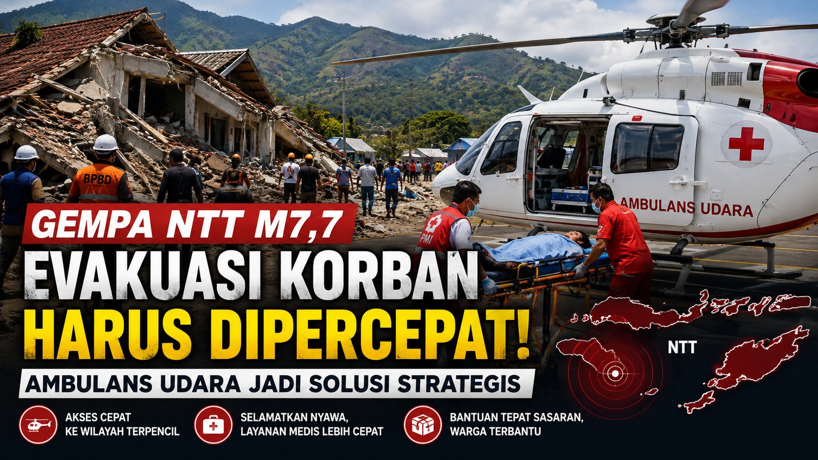 DPD Gerindra Dorong Percepatan Evakuasi Korban Gempa NTT, Ambulans Udara Dinilai Jadi Solusi Strategis