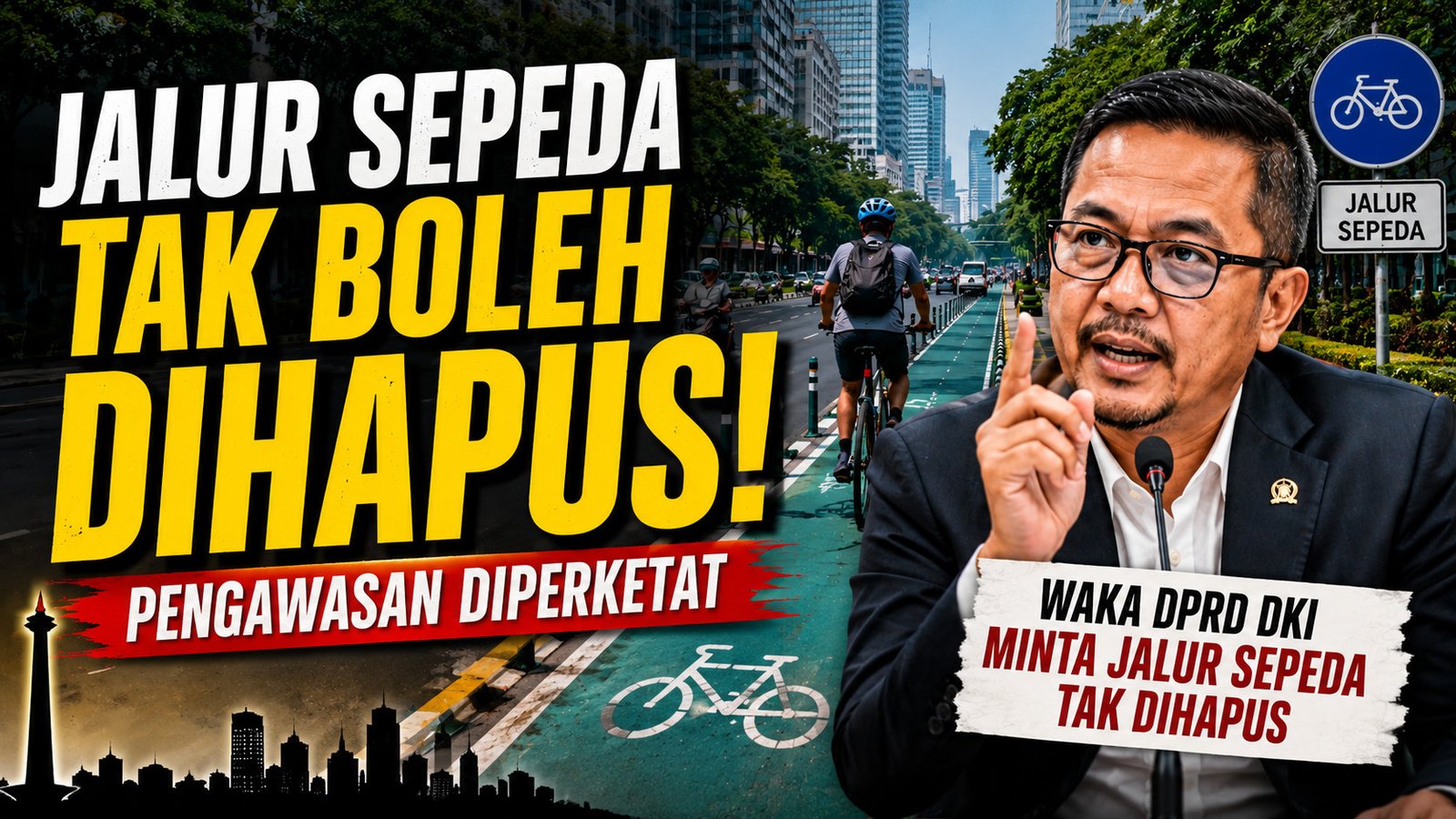 Jalur Sepeda Jakarta Diminta Tak Dihapus, DPRD DKI Dorong Pengawasan Lebih Ketat